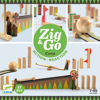 Zig and Go Djeco, set de constructie cu 27 piese, Bila cea mai mare foto