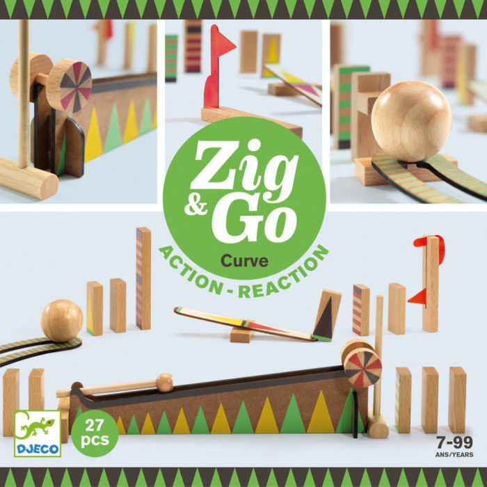 Zig and Go Djeco, set de constructie cu 27 piese, Bila cea mai mare