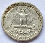 387. Moneda SUA 25 Cents / Quarter (Washington) 1944 (Argint 0.900)