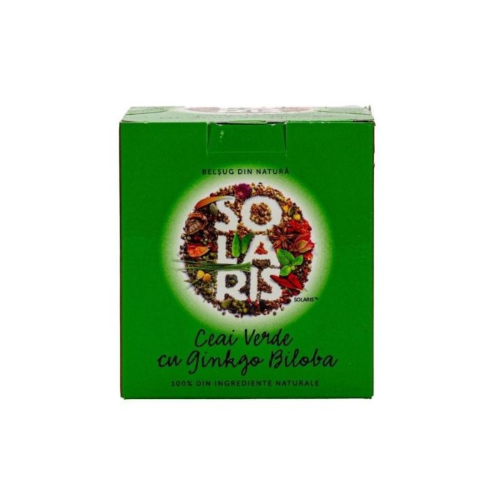 Ceai verde cu ginko biloba 20dz Solaris