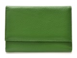 Portofel verde, D1089, din piele naturala