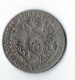 Moneda 3 kreuzer 1846 - Austria, 1,7 g argint 0,346