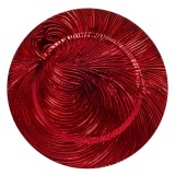 Platou Decorativ Crăciun, Plastic, Textură Reliefată, 33x1.5cm, Roșu, Oem