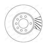 Disc frana Jurid 562070JC, parte montare : punte fata