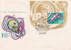 FILATELIE TEMATICA - PLIC RUSIA TEMATICA COSMOS SPATIU SATELITI