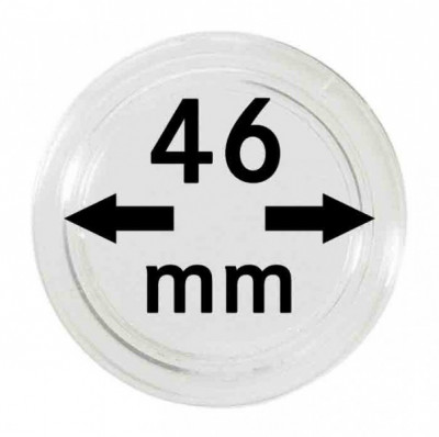 Capsule monede, transparente, 10 buc, diametru 46 mm, made in Germania foto