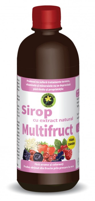 Sirop multifructe hipocaloric 500ml hypericum