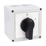 Intrerupator 32A 11kw 0-1 ON-OFF 3 poli IP65 cu came industrial aplicat casetat, KONCAR