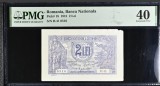 2 lei 1915 Vice 2 cifre PMG40 bancnota gradata