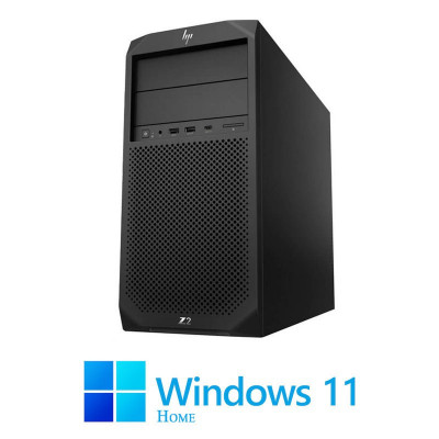 Workstation HP Z2 G4 Tower, Hexa Core i7-8700, 32GB, 512GB SSD, Win 11 Home foto