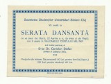 Sibiu - invitatie la serata dansanta a studentilor &icirc;n Cluj, organizata de prefectul Coriolan Stefan (aprox. 1930)