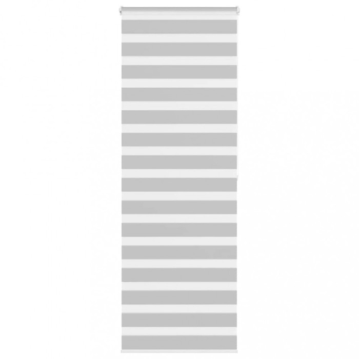 Jaluzea tip zebra gri deschis lățime țesătură 80,9 cm poliester