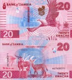 Zambia 20 Kwacha 2024 UNC Bancnota Necirculata Africa