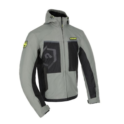 MBS Geaca textila impermeabila ARMR Suko 1.0, gri/galben-fluo, S, Cod Produs: ARMT234402SOX foto
