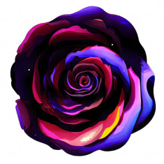 Sticker decorativ Trandafir, Multicolor, 61 cm, 7752ST foto