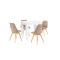 Set de masă Amina 4+1 bej-alb
