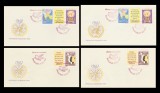 1961 Romania - 4 FDC Organizatia Natiunilor Unite ONU, LP 532 si LP 532 a