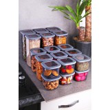 Set cutie de depozitare 18 buc, Gri