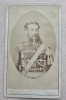 Fotografie cdv ofițer Cavalerie in uniformă / Franz Duschek Bucuresti