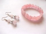 set bratara si cercei cu cuart roz 42951