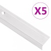 Profile Trepte Aluminiu Argintiu 100cm (5 Buc) vidaXL, Protectie antiderapanta