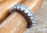 Inel din argint sterling .925 &quot;eternity band &quot; rhinestone marimea 51 greutate 4,67 grame, 46 - 56