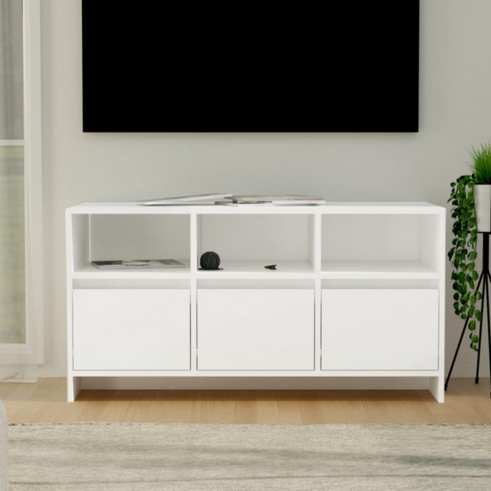 Comoda TV, alb, 102x37,5x52,5 cm, PAL