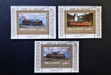 Umm al-Qiwain 1971 Seria "Istoria Căilor Ferate / Locomotive Electrice &amp; Clasice" Valori 1 R / Airmail Obliterat CTO / Ștampilat de Onoare - A90