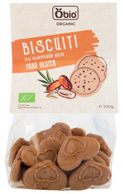 Biscuiti cu curmale fara gluten bio 100g Obio foto