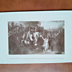 Napoleon Bonaparte, reproducere tip carte postala, dupa un tablou de la Versailles