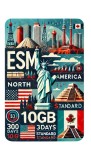 eSIM North America, 100GB, 30 Days, Standard