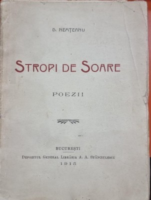 Stropi de soare - B. Nemteanu foto