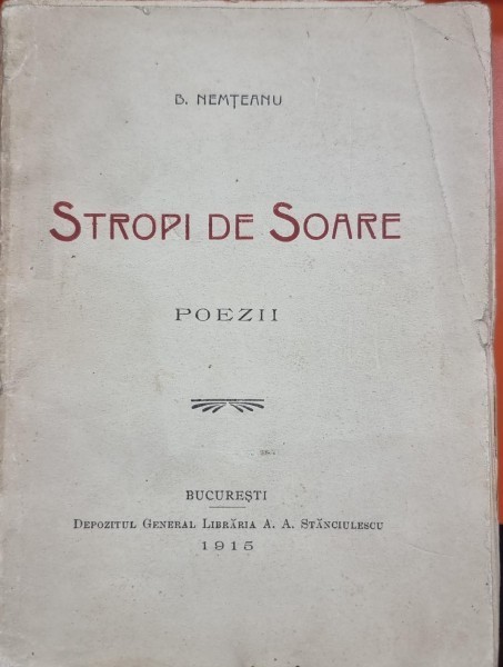 Stropi de soare - B. Nemteanu