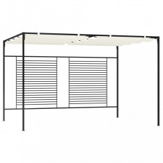 Pavilion grădină acoperiș retractabil crem 3x4x2,3 m 180 g/m²