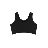 Cumpara ieftin Bustiera din bumbac pentru dama, cu bretele groase, 46720, Negru