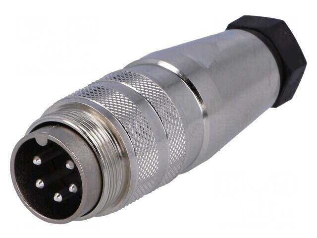 Mufă Tată M16 cu 5 Pini pentru Lipire pe Cablu 5A 300V Drept