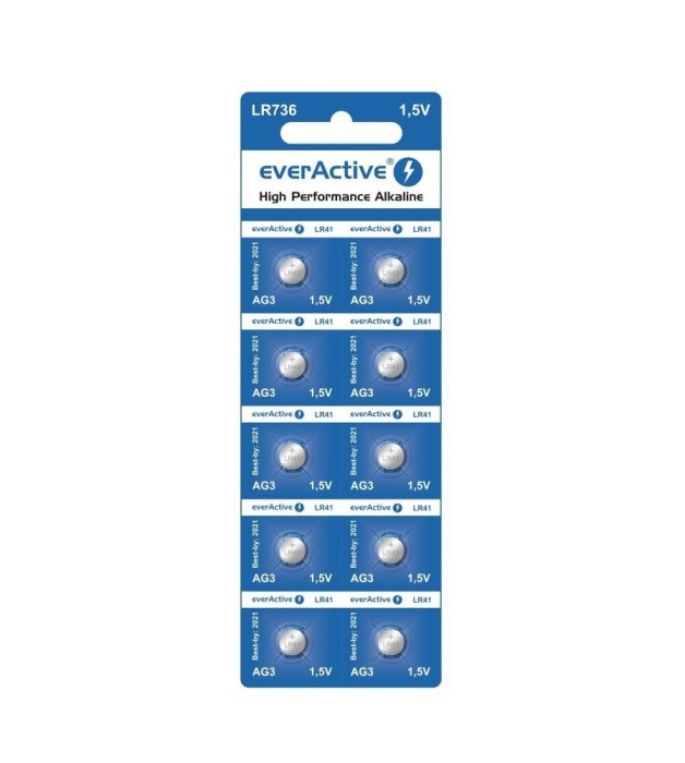 everActive AG3 G3 LR736 baterie alcalină plată-Conținutul pachetului 1x Blister