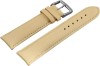 Curea Ceas Piele Naturala Crem 22mm 24mm, Catarama Argintie, Premium, Germania