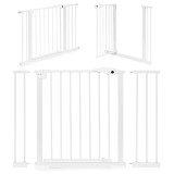 Poarta Siguranta Homelux, 74-105 cm, Otel Alb, Inaltime 77 cm, Montare prin Presiune