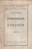 G. G. Antonescu - Psihanaliza si educatie. Curente noi in pedagogie. Ciclul de