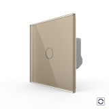 Intrerupator touch cu revenire si contact uscat Livolo, auriu
