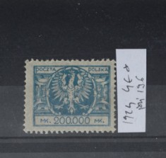 TS23 - Timbre serie Polonia - 1924 Mi196 * nestampilat