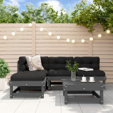 VidaXL Set mobilier relaxare de grădină 5 piese gri lemn masiv de pin 3186517