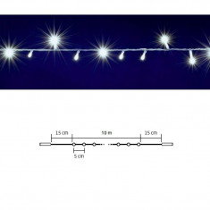 Ghirlanda luminoasa, 200 led-uri, legare in serie, 10 metri, ip44 sursa lumina alb rece MultiMark GlobalProd
