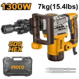 Cumpara ieftin Ciocan Demolator SDS HEX 1300W, 20J, 3800bmp, Ingco PDB130018