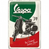 Placa metalica - Vespa - The Italian Classic- 20x30 cm, Nostalgic Art Merchandising