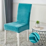 Cumpara ieftin Set Huse Elastice pentru Scaun, 6 Piese, Catifea, Turquoise-JO225
