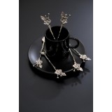 Set lingurite cafea floricica 6 bucati PLT0494 Argintiu 13.5x3x0.2 cm