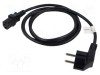 Cablu CEE 7/7 unghi cu ştecăr IEC C13 mamă PVC negru LANBERG
