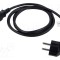 Cablu CEE 7/7 unghi cu ştecăr IEC C13 mamă PVC negru LANBERG